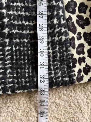Alice and Olivia Clyde in Black & White Patchwork A-line Mini Shift Dress sz 4 thumbnail 15
