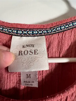Knox Rose Women’s Sz Medium Mini Dress Pink Gauzy Flutter Sleeve Crewneck Tiered thumbnail 10