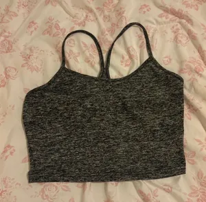 Grey athletic crop top Gray thumbnail 1