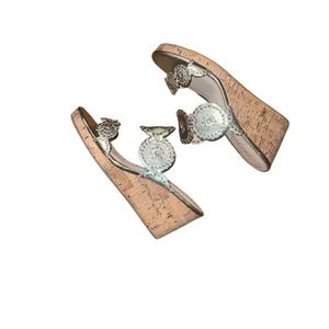 Jack Rogers Leather Metallic Gold Sandals 6.5 M thumbnail 4