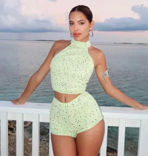SHEIN sequin top and short set thumbnail 1