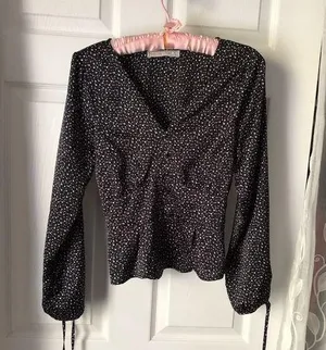 Abercrombie fitted blouse polka dots size small Y2K thumbnail 1