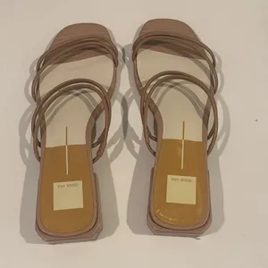 Dolce Vita Women's Beige Strappy Sandals Cafe Leather thumbnail 3