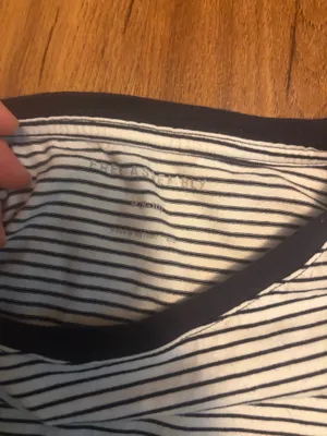 Free Assembly Cotton Blue Striped Top M thumbnail 2