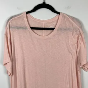 American Eagle Scoop Oversized Boyfriend Tee Shirt Peach Pink Womens Size Medium thumbnail 2