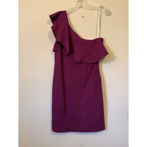 Lilly Pulitzer Boudreaux One Shoulder Knit Jacquard Mini Dress Cherry Size 8 thumbnail 2