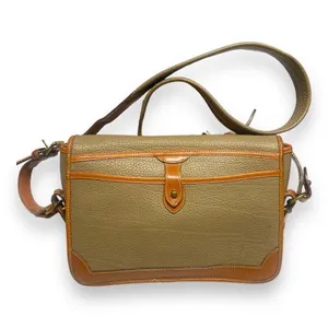 Dooney & Bourke Taupe Brown Purse Handbag Tote All Weather Leather USA‎ Vintage thumbnail 2