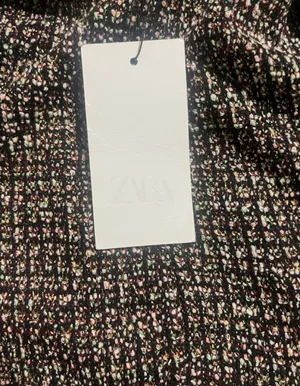 Zara Skirt Sz S Textured Multicolored A-Line Fit&Flare Fall Wear Mini Knitted thumbnail 3