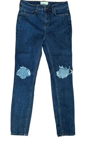Free‎ People Distressed Slim Curvy Fit Denim Jeans Size 29 thumbnail 1