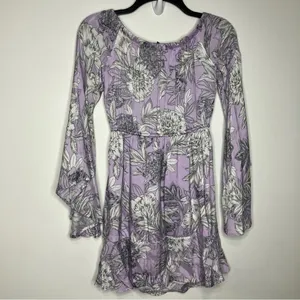 Bardot Britt Lavender‎ floral off the shoulder dress size 4/XS thumbnail 9