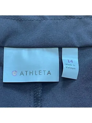 Athleta High Rise Athletic Tennis Skort 19.5" black size 14 skirt golf thumbnail 4