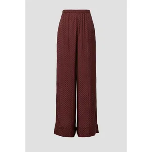 Splendid Lumi Maroon Wide Leg Geometric Print Satin Pants Size XL thumbnail 4