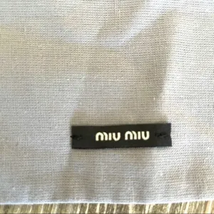 Miu Miu small grey drawstring dust bag thumbnail 2