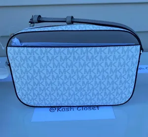 Michael Kors Jet set Item Large EW Zip Chain Crossbody - Bright White thumbnail 3