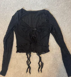 Tiger Mist Black Lace Top thumbnail 1