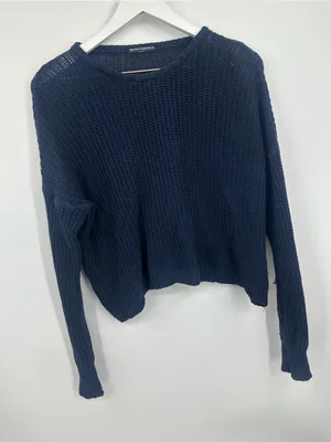 Brandy Melville Blue Open Knit Sweater One Size Boho thumbnail 8