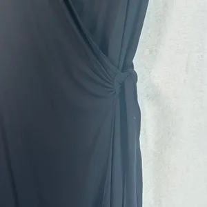 Studio M Black Wrap Dress Flutter Sleeve V-Neck Knee Length XL 9U00652K NEW thumbnail 6