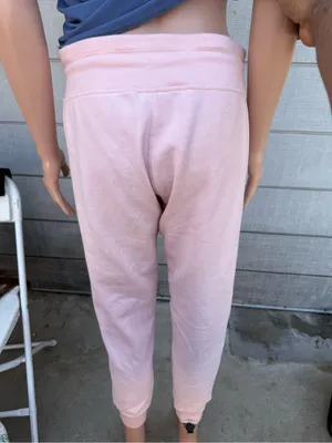 Women’s DKNY logo rhinestone drawstring sport pink jogger sweatpants size small thumbnail 5