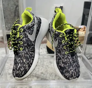 Nike Roshe Run Leopard Print Athletic Shoe Cool Grey/ Wolf Grey Volt-Black thumbnail 1
