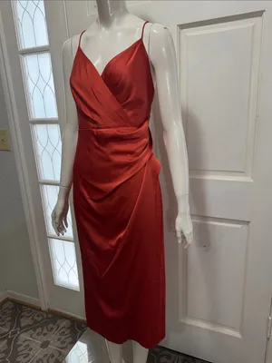 Jay Godfrey Prime Asymmetric Spaghetti Strap Satin Wrap Dress | Size 4 thumbnail 6