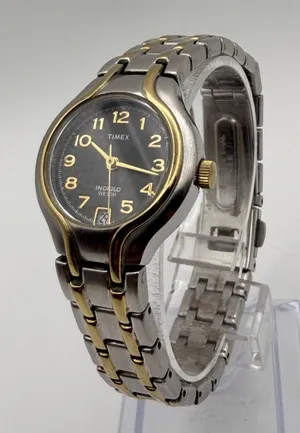 Elegant Timex Women's Two-Tone Indiglo Watch - 24mm Case Working New Battery thumbnail 1