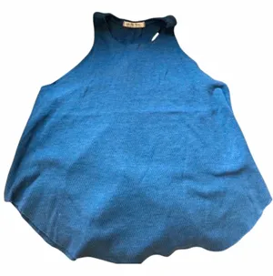 Free People Cool It We The Free Blue Solid Knit Tank Top Scoop Neck Size S thumbnail 1