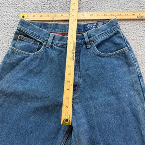Vintage Eddie Bauer Flannel Lined Jeans 90s High Waisted Blue Denim 27x26 thumbnail 3