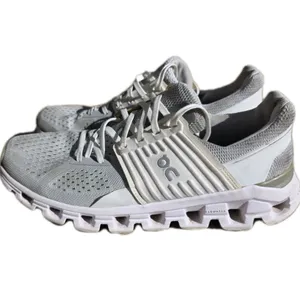 ON Womens Cloudswiftize Sneakers Shoes Size 8.5 Gray White Running Hiking thumbnail 2