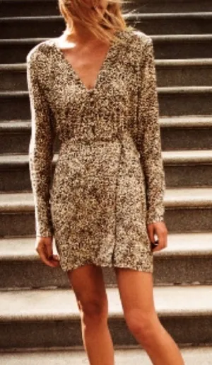 Zara brown printed dress thumbnail 1