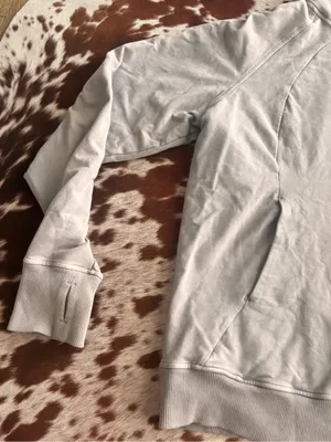 Lululemon light gray scuba hoodie size 8 thumbnail 3