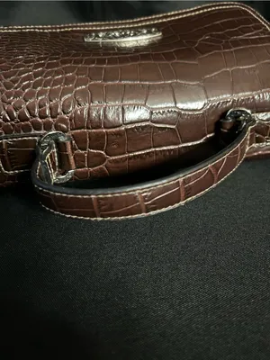 Rosetti Women’s Brown Croc-Embossed Top Handle Multi Pocket Handbag Purse thumbnail 10