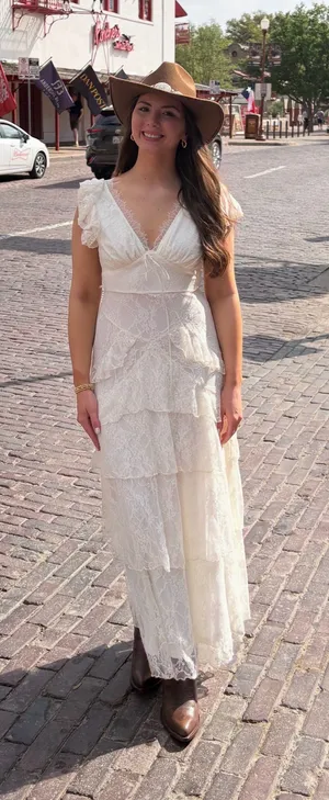White western lace dress thumbnail 1