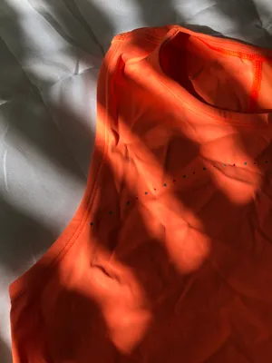 Lululemon Neon Orange Cropped Tank thumbnail 3