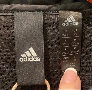 Adidas Black White Windbreaker Track Jacket Hood XS Athletic Full Zip thumbnail 5