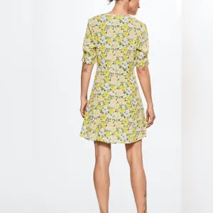New Mango MNG Ruched detail floral print mini dress, size small, size 4 thumbnail 9