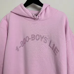 BOYS LIE 1-800 Pink Remix Hoodie in Baby Pink One Size thumbnail 4