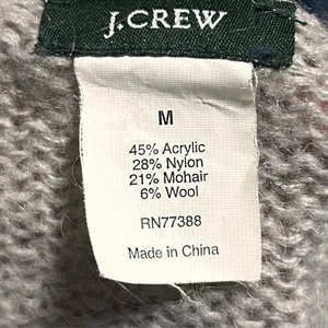 J. Crew Grey Blend Cable Knit Sweater | Size: M | Acrylic/Nylon/Mohair/Wool Mix thumbnail 4