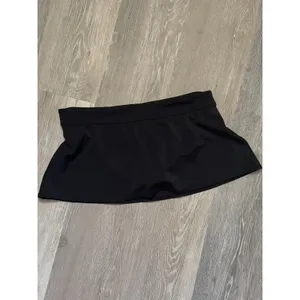 Nike Women’s Sz 12 Swim Skirt Skort Attached Built-in Bikini Black Elastic Waist thumbnail 2