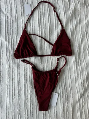 Slate swim bikini set Red thumbnail 2