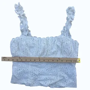Tularosa Eyelet Crop Top Bohemian Ruffle Cotton Blouse Medium Sold by‎ Revolve thumbnail 6
