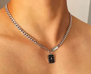Good Luck Pendant Necklace for Men Women Streetwear Unisex Hip Hop Style thumbnail 6