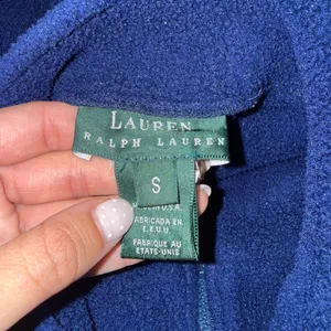 Lauren Ralph Lauren Fleece Pullover Women Small Blue Excellent Polartec Zip Up thumbnail 3