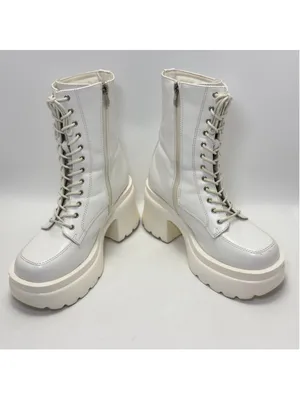 Women's Unbranded White Platform Boots Size 8.5 thumbnail 8