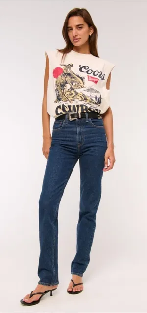 Abercrombie High-Rise 90s Straight Jeans thumbnail 1