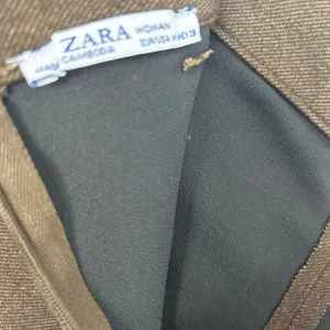 Zara Woman Brown Cargo Mini Skirt Womens‎ Size M Utility A-Line Contrast Stitch thumbnail 6