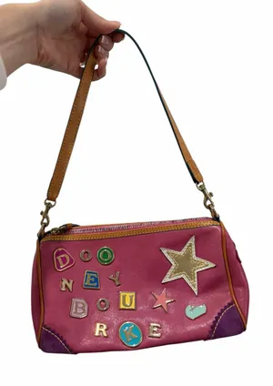 Dooney & Bourke Lindsay Lohan Pink Y2K Charms Bag Multi Color #2 Vintage RARE thumbnail 1