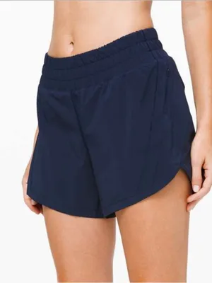 Lululemon Track That Shorts running *5" True Navy high rise pockets thumbnail 1