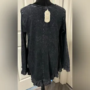 NWT Altar’d State Mineral Wash Swing Tunic Top – Ruffle Hem Long Sleeve thumbnail 3