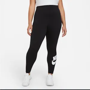 Nike Women's Black Leggings with White Logo Size 2X Casual Stretch Athletic thumbnail 2