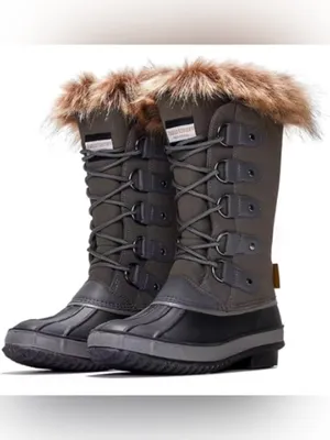 Project Cloud Women's Fur-Trim Leather Waterproof Winter Boots - Gray Size 9 thumbnail 15